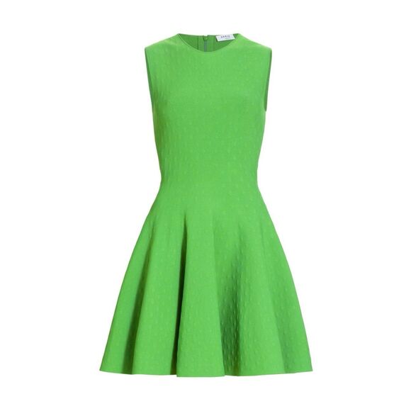 AKRIS PUNTO Women's Fit-&-flare Knit Dress In Vibrant Green US 10 $1290